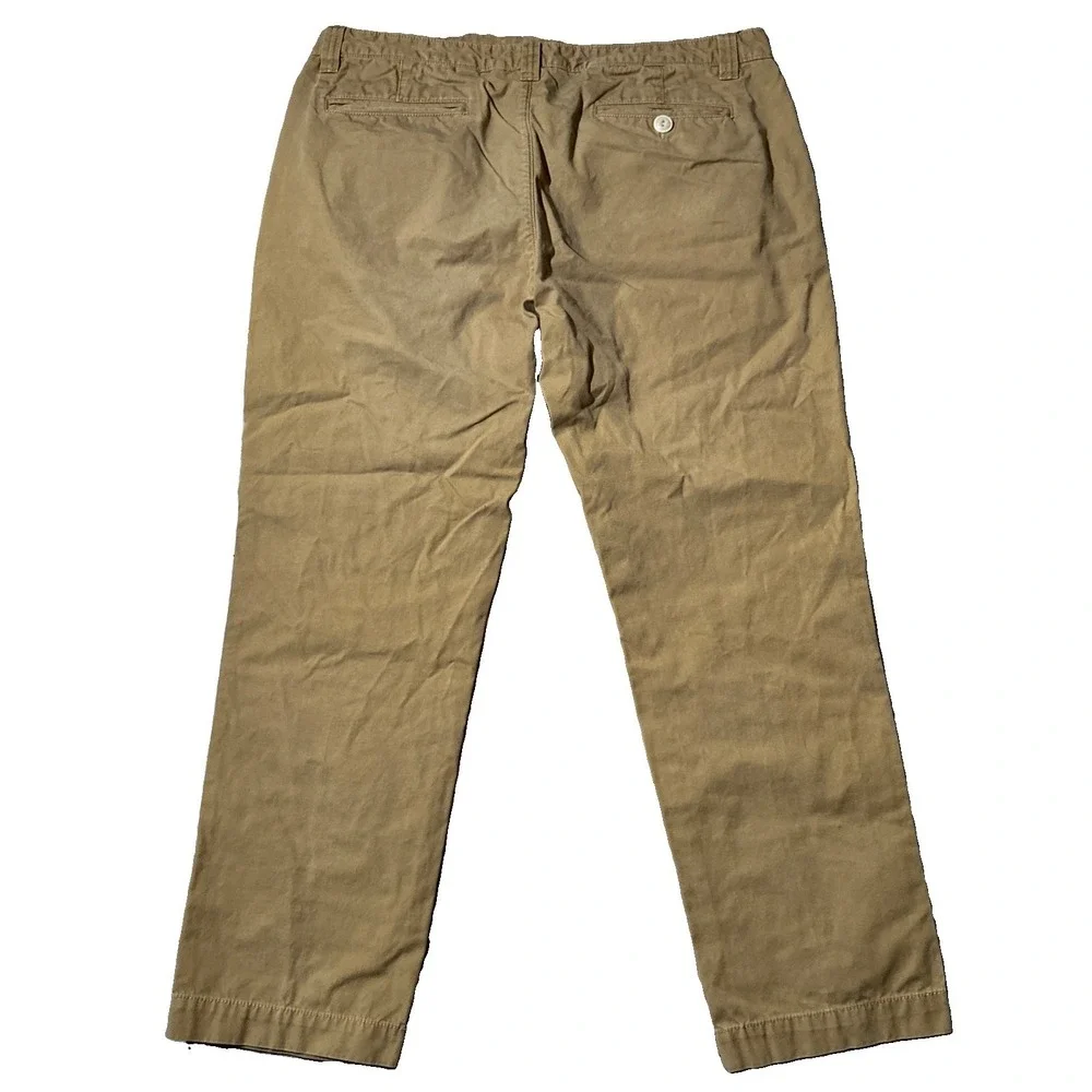 L.L. Bean Signature Men's 38x30 Slim Straight Fit Cotton Canvas Pants Classic
